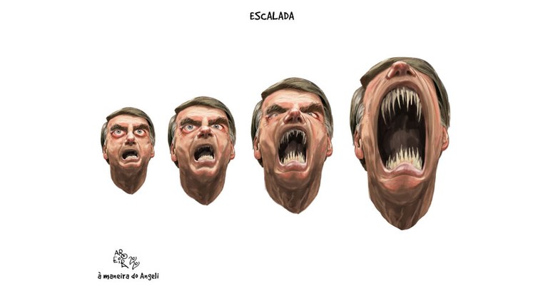 Resultado de imagem para Aroeira charge A Escalada Bolsonaro