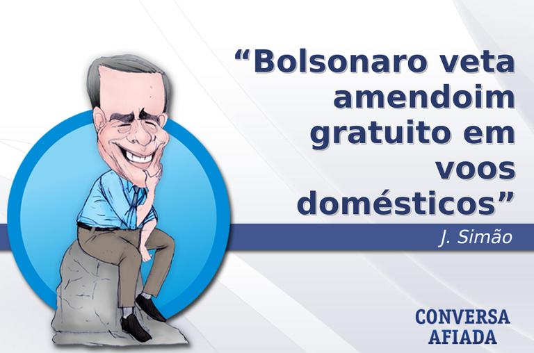 Bolsonaro veta amendoim gratuito em voos domésticos