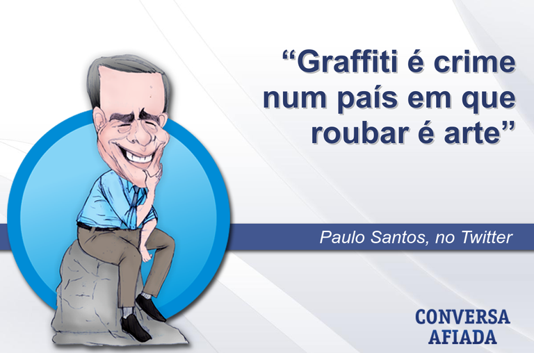 Graffiti é crime num país em que roubar é arte