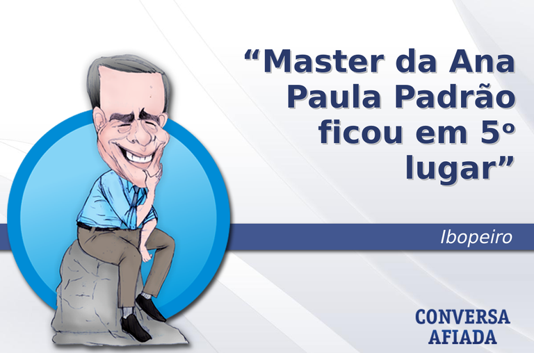 Master da Ana Paula Padrão ficou em 5ᵒ lugar