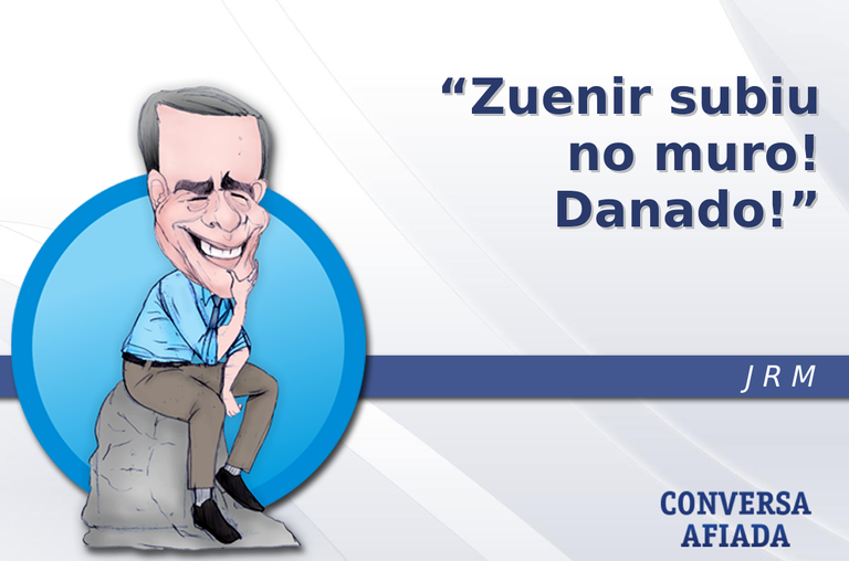 Zuenir subiu no muro! Danado!