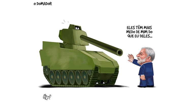 Resultado de imagem para charges lula inimigo